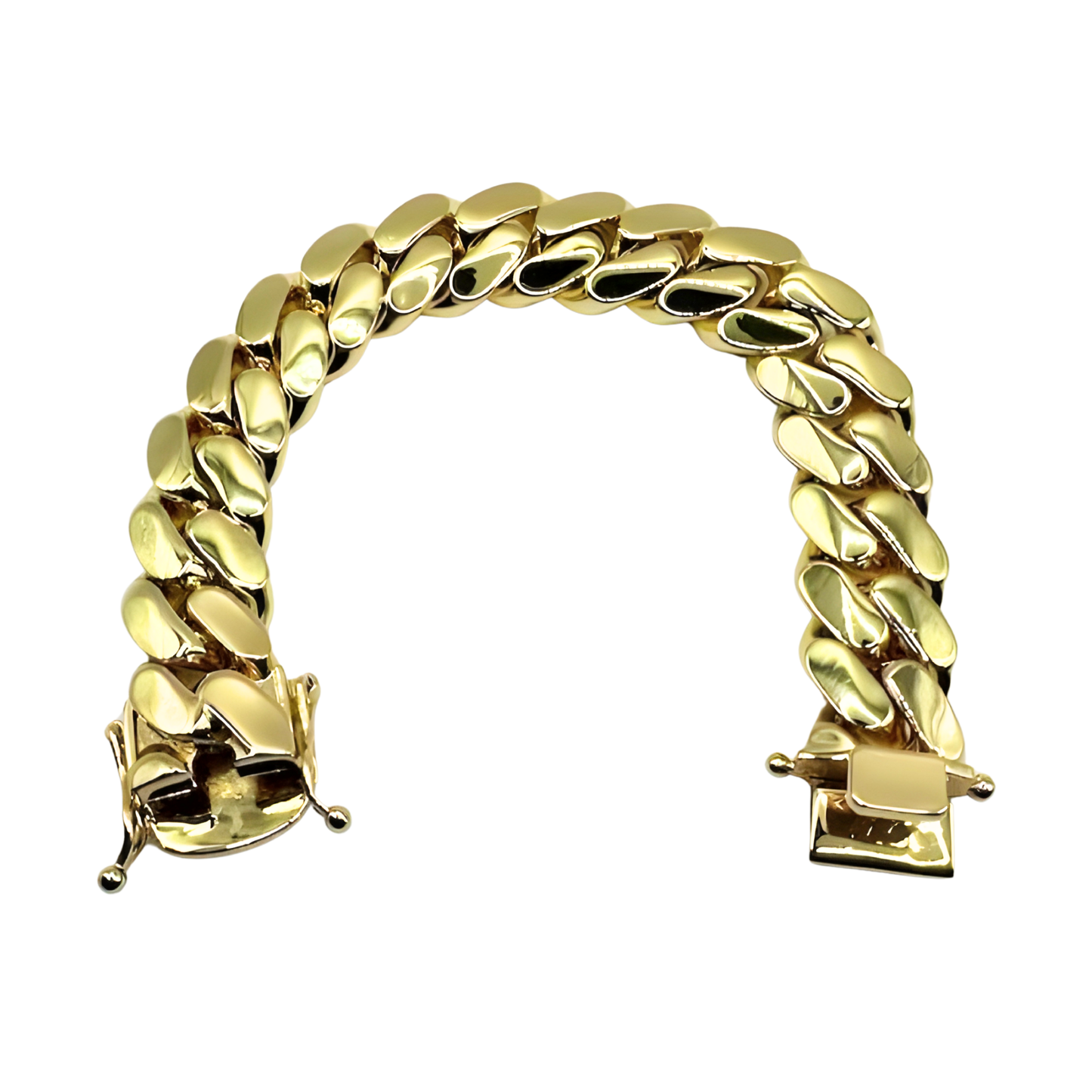 Pulsera Cubana Enchapada en Oro 14K – 12mm