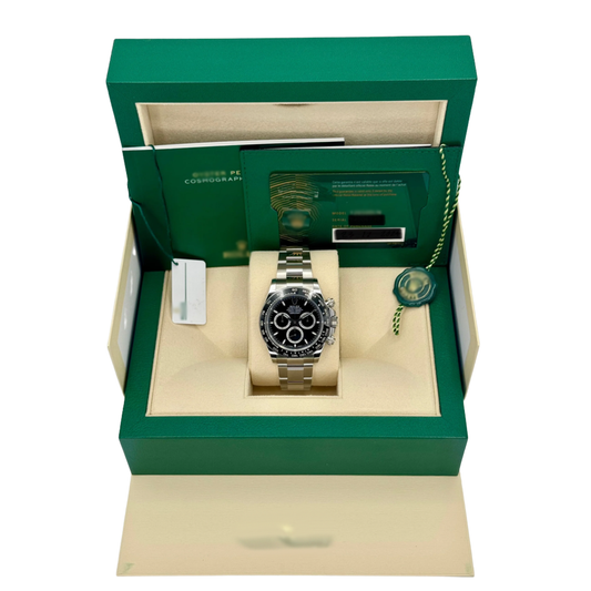 Reloj Cronógrafo de Acero Inoxidable con Esfera Negra